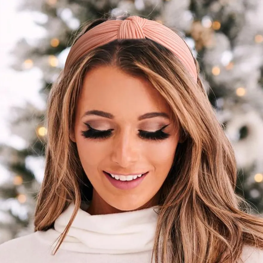 Dreshow Haarreifen Damen Mädchen Boho Stirnband 4er Pack breit Knoten