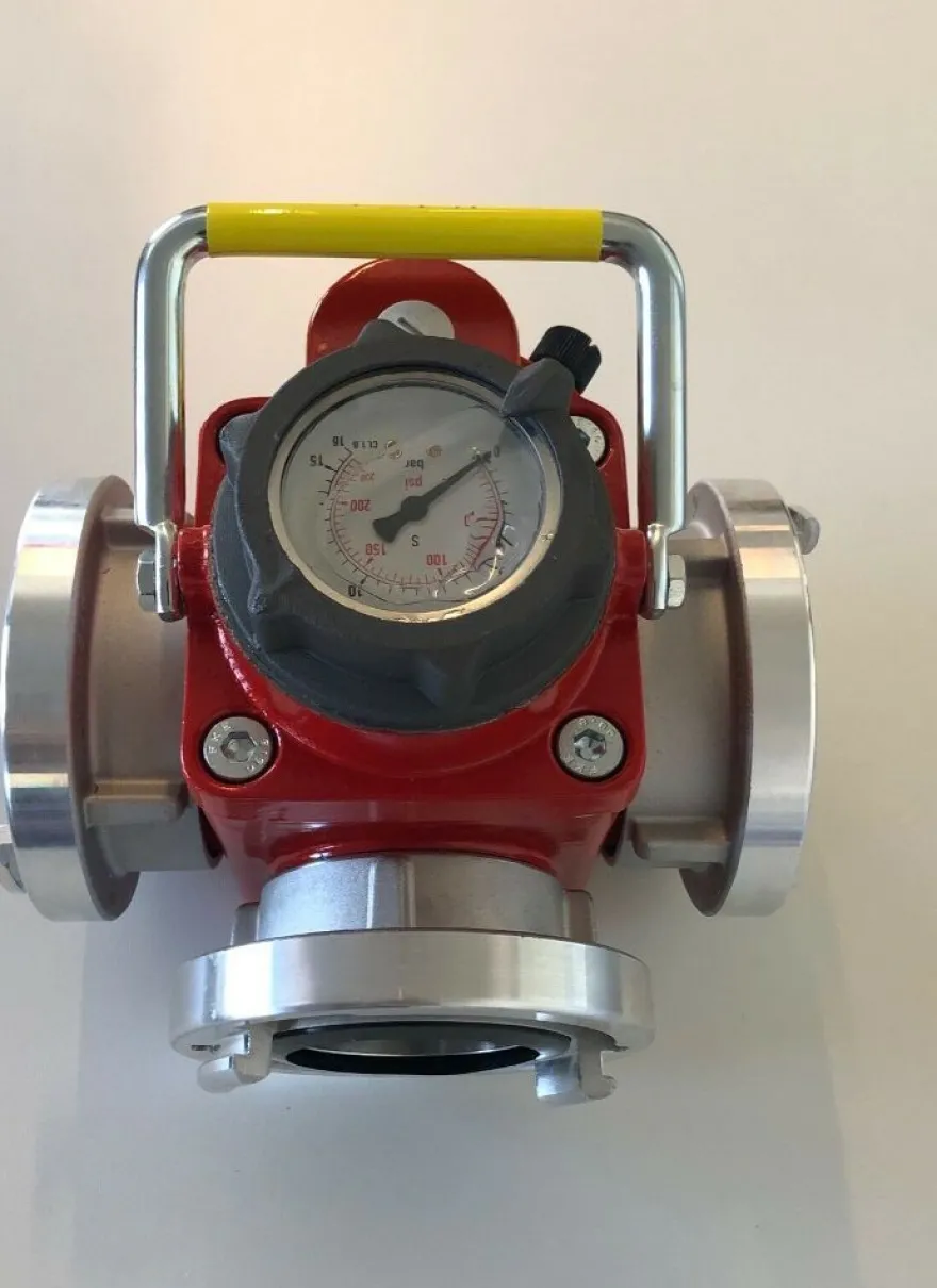 Druckbegrenzungsventil Storz B DIN 14380 bis 16 bar Feuerwehr Manometer