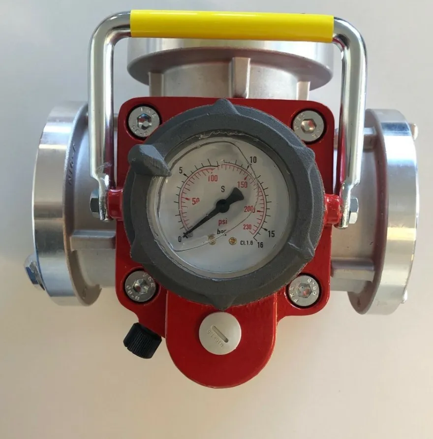 Druckbegrenzungsventil Storz B DIN 14380 bis 16 bar Feuerwehr Manometer