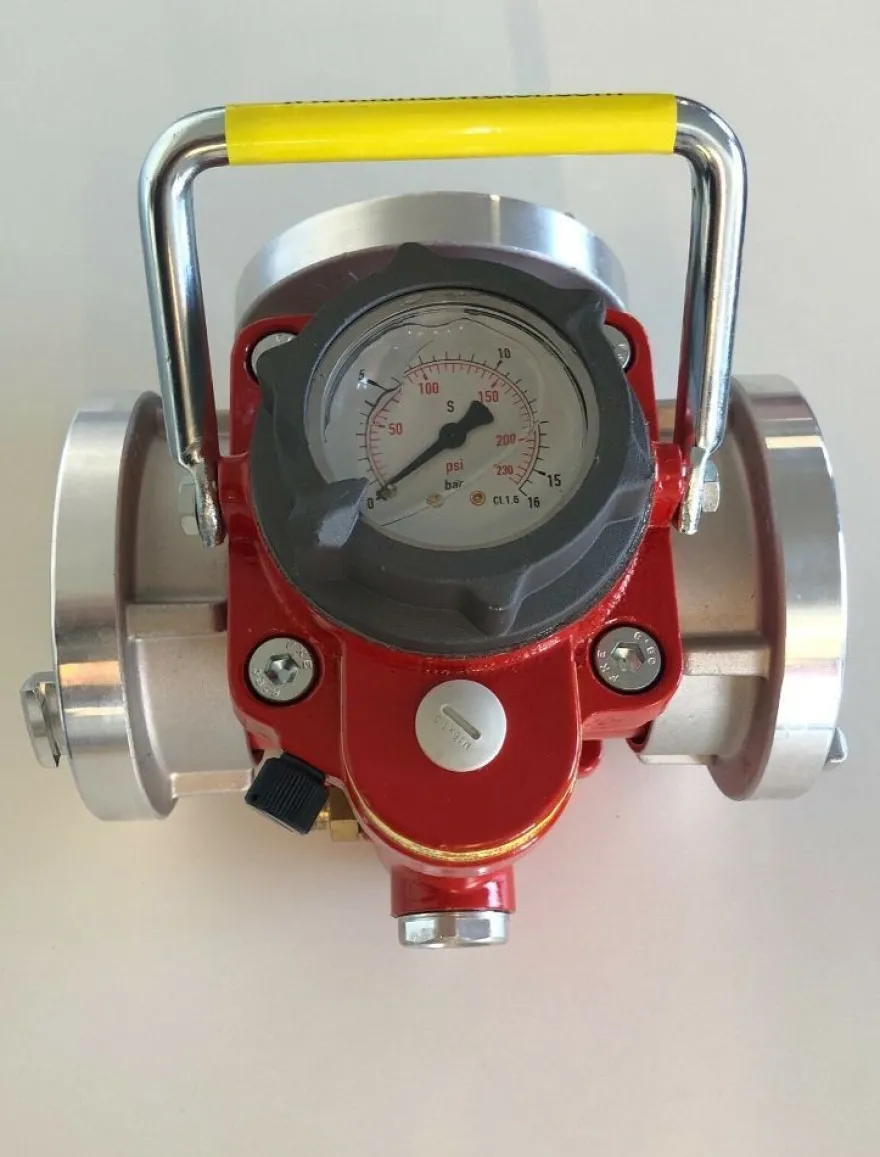 Druckbegrenzungsventil Storz B DIN 14380 bis 16 bar Feuerwehr Manometer