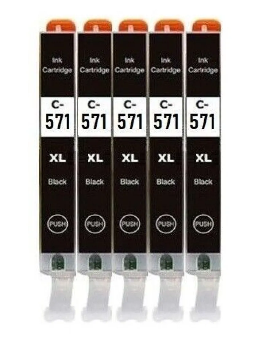 Druckerpatronen kompatibel mit Canon PGI-570 XL + CLI-571 XL bk, c, m, y, gy