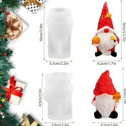 3D Silikonform Weihnachten Wichtel Epoxidharz DIY Fondant Schokoladenform