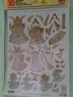 3D Stanzbogen Reddy Engel Rauschgoldengel Vintage Nostalgie Felicitas Kreutzer