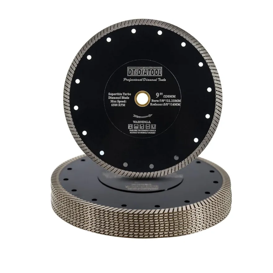 DT-DIATOOL Diamant-Sägeblatt 230mm 10 Stück - Superdünne Fliesenschneidescheibe