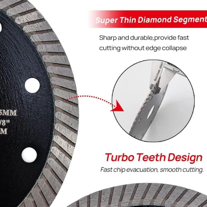 DT-DIATOOL Diamant-Sägeblatt 230mm 10 Stück - Superdünne Fliesenschneidescheibe