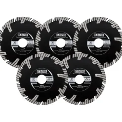 DT-DIATOOL Diamant Trennscheibe 125mm Turbo für Granit, Marmor, Beton