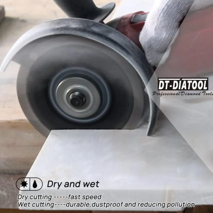 DT-DIATOOL Diamant Trennscheibe 125mm Turbo für Granit, Marmor, Beton