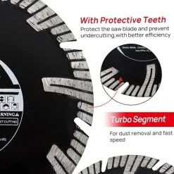 DT-DIATOOL Diamant Trennscheibe 125mm Turbo für Granit, Marmor, Beton
