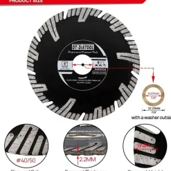 DT-DIATOOL Diamant Trennscheibe 125mm Turbo für Granit, Marmor, Beton