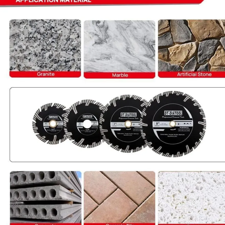 DT-DIATOOL Diamant Trennscheibe 125mm Turbo für Granit, Marmor, Beton