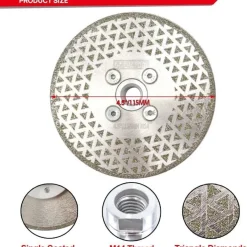 DT-DIATOOL Galvanische Diamantscheibe 115 mm M14 - Trenn- und Schleifscheibe