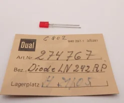 Dual 274767 LED LN 242 RP rot Anzeige (6er Set) C802 C808 Kassettendeck NOS