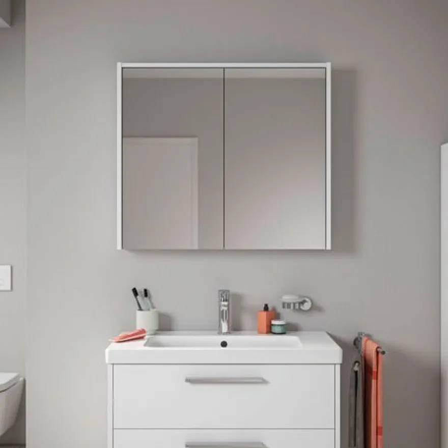 Duravit D-Code 2.0 SPS m. LED Bel., Türen 2, Steckd.1, 800x700x148, eiß M