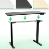 Duronic TM04F Höhenverstellbarer Schreibtisch 71x56cm Sitz-Steh-Tisch