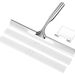 Duschabzieher Edelstahl Silikonlippe 25cm Duschwischer Ohne Bohren