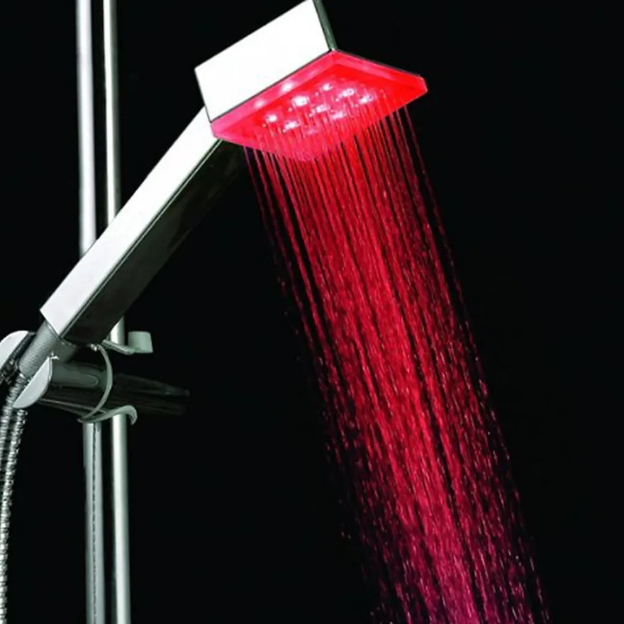 Duschbrause Brausekopf Duschkopf Dusche beleuchtet mit LED-Technik Farbwechsel