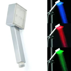 Duschbrause Brausekopf Duschkopf Dusche beleuchtet mit LED-Technik Farbwechsel