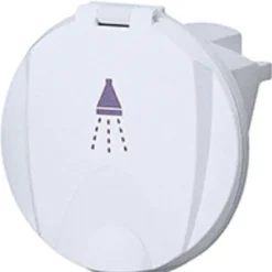 Dusche Einbaugehäuse mit Handbrause und Deckel rund Auto Boot Caravan Camping
