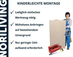 Duschrückwand Alu Duschrückwände Ecklösung Wandverkleidung Stoffoptik beige 526