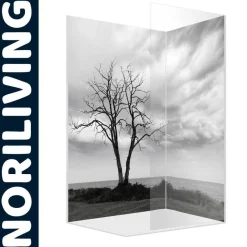 Duschrückwand Duschrückwände Ecklösung Alu Wandverkleidung Baum und See 385