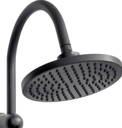 Duschset Überkopfbrause Duschsäule Duschkopf Regendusche Schwarz