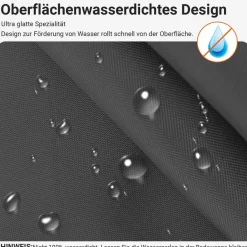 Duschvorhang Dunkelgrau 200x240cm Antischimmel Textil Wasserabweisend