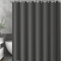 Duschvorhang Dunkelgrau 200x240cm Antischimmel Textil Wasserabweisend