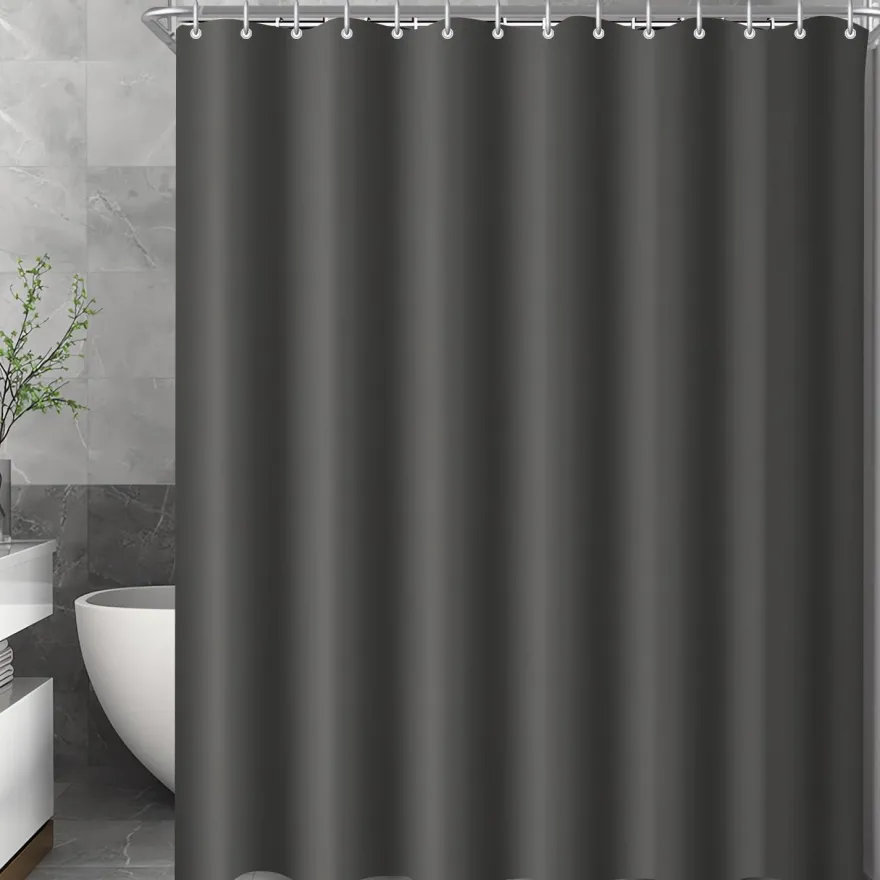 Duschvorhang Dunkelgrau 200x240cm Antischimmel Textil Wasserabweisend
