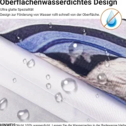 Duschvorhang 180x200cm Katzenschwimme Antischimmel Textil Wasserabweisend