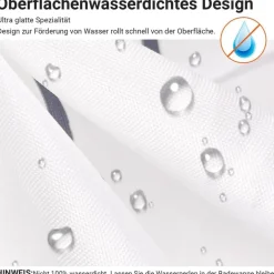 Duschvorhang 150x180cm Weizenohr Antischimmel Wasserdicht Polyester Badevorhang