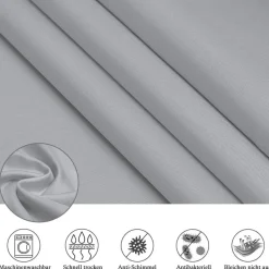 Duschvorhang 120x200 Grau Textil Stoff, Anti-Schimmel, Wasserdicht, Waschbar