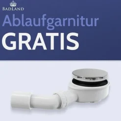 Duschwanne Rechteck Acryl WEST NEW 120x100x5 Schwarz Steinoptik | Ablauf im SET !