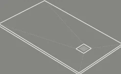 Duschwanne 85x140x3 cm flach Mineralguss 15 versch Farben für bodentiefe Dusche