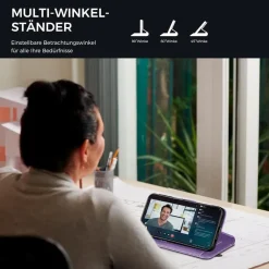 EASDNB Handyhülle für Samsung Galaxy A13 5G/4G/A04S, Wallet Flip in Lederoptik