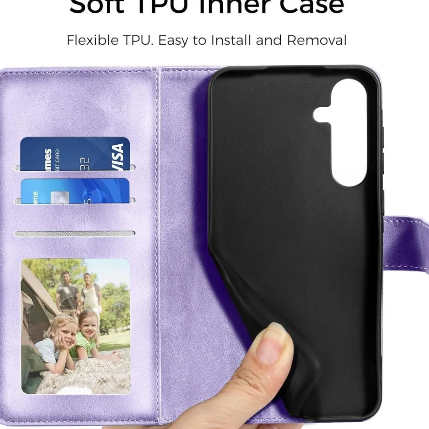EASDNB Hülle für Samsung Galaxy A54 5G, Flip Wallet Case in Lederoptik
