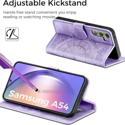 EASDNB Hülle für Samsung Galaxy A54 5G, Flip Wallet Case in Lederoptik