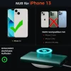 EASDNB iPhone 13 Klapphülle Grün mit RFID Schutz