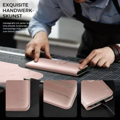 EASDNB iPhone 13 Klapphülle Roségold 6 Karten