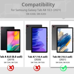 EasyAcc Hülle für Samsung Galaxy Tab A8 10.5