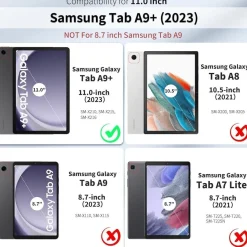 EasyAcc Hülle Samsung Galaxy Tab A9+ 11 Zoll Navy Blau