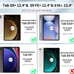 EasyAcc Hülle S10+ S9 Plus S9 FE+ 12.4 Zoll Schwarz