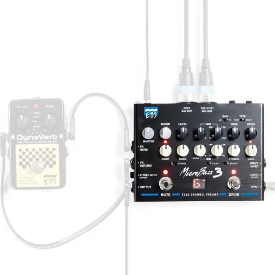 EBS Vorverstärker MicroBass 3 analoger Bass Preamp mit Kabel