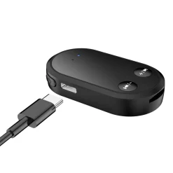 E25C 2in1 Bluetooth 5.0 Audio Empfänger AUX 3,5mm Adapter mit TF Slot, Kabellos Musik