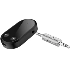 E25C 2in1 Bluetooth 5.0 Audio Empfänger AUX 3,5mm Adapter mit TF Slot, Kabellos Musik