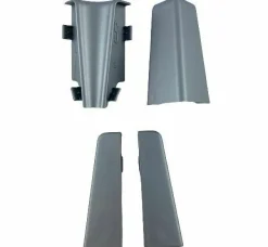 Ecken Innenecke Außenecke Endkappen li/ re für Sockelleisten 58mm silber Fußleiste