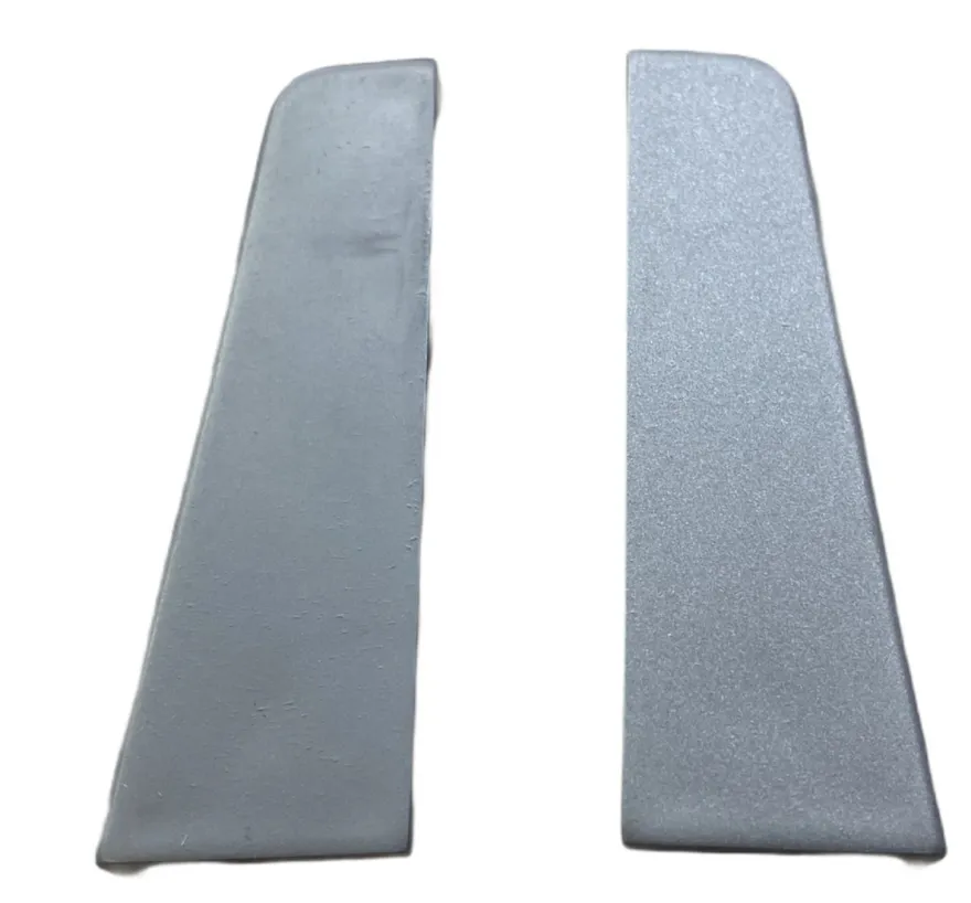 Ecken Innenecke Außenecke Endkappen li/ re für Sockelleisten 58mm silber Fußleiste