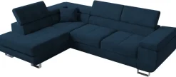 Ecksofa ANTON L-Form mit Schlaffunktion, beige Eckcouch mit Bettkasten Schlafcouch