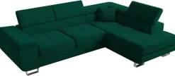 Ecksofa ANTON L-Form mit Schlaffunktion, beige Eckcouch mit Bettkasten Schlafcouch