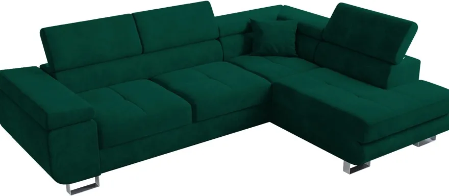 Ecksofa ANTON L-Form mit Schlaffunktion, beige Eckcouch mit Bettkasten Schlafcouch