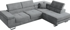 Ecksofa ANTON L-Form mit Schlaffunktion, beige Eckcouch mit Bettkasten Schlafcouch